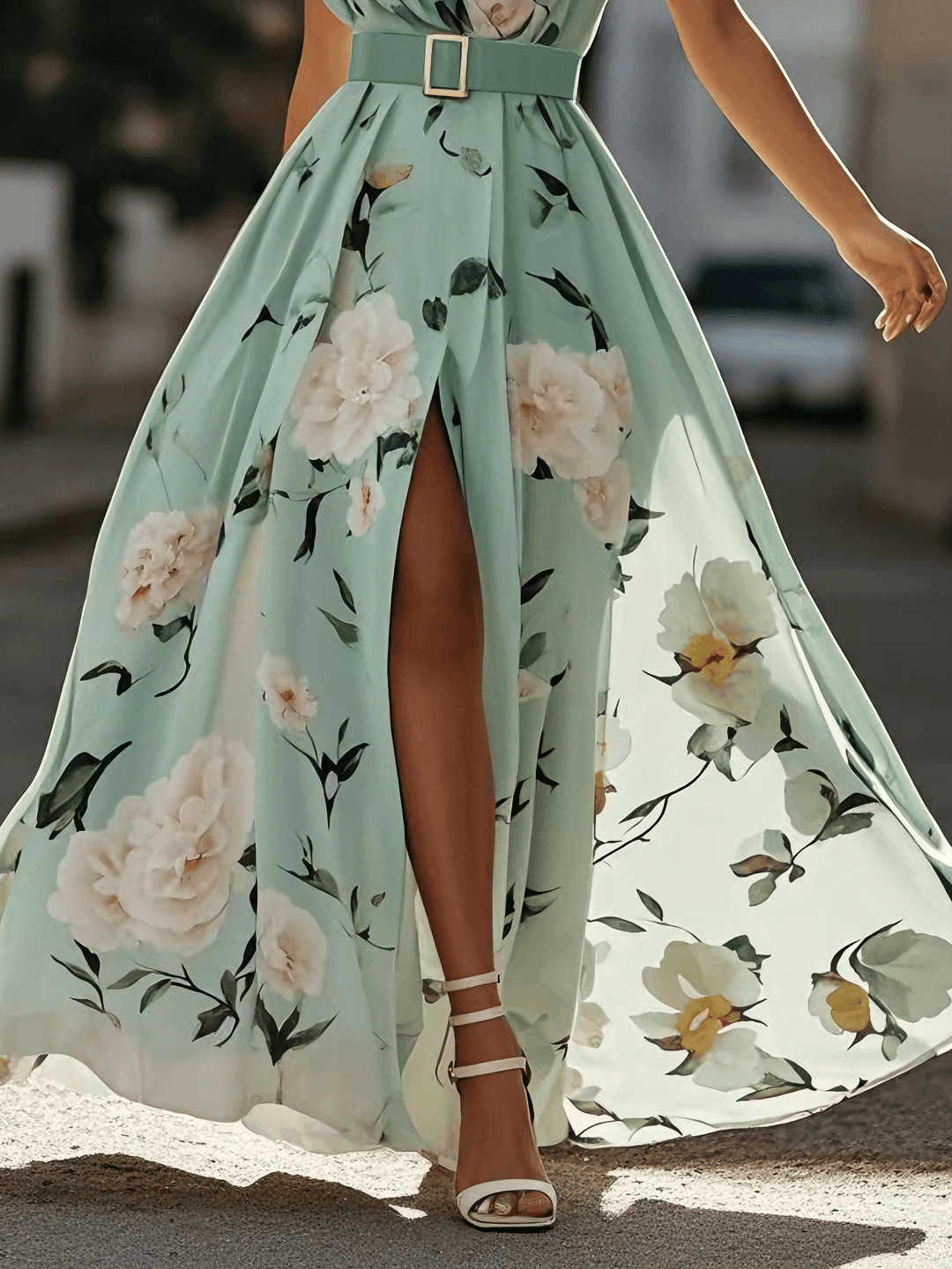 Julie | Floral One-Shoulder Maxi