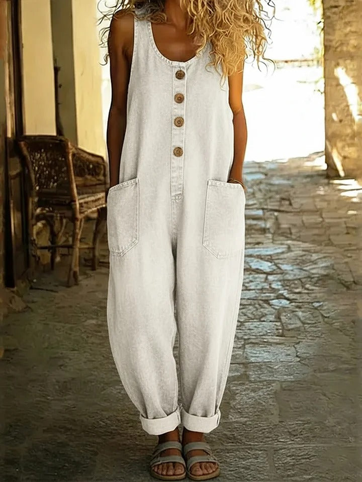 Mila™ | Relaxed Denim Jumpsuit