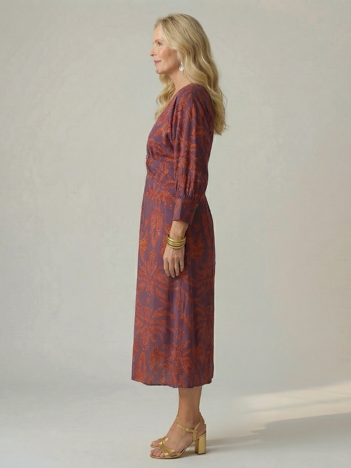 Falune | Elegant Printed Midi Dress