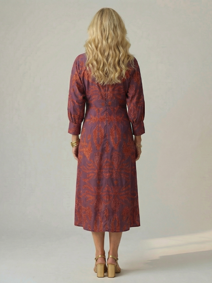 Falune | Elegant Printed Midi Dress