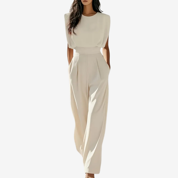 Aria™ | Elegant Belted Jumpsuit