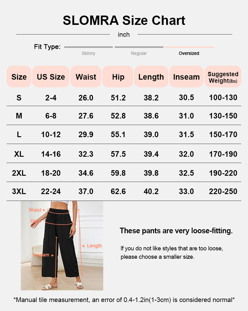 Women’s Wide Leg Harem Pants Casual Loose Drawstring Summer with Pockets