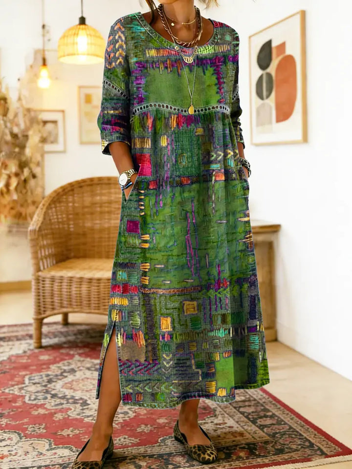 Manuela | Artistic Patchwork Dress