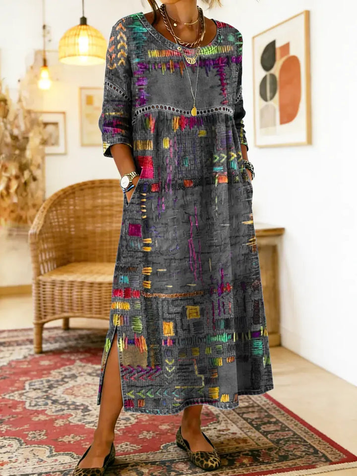 Manuela | Artistic Patchwork Dress