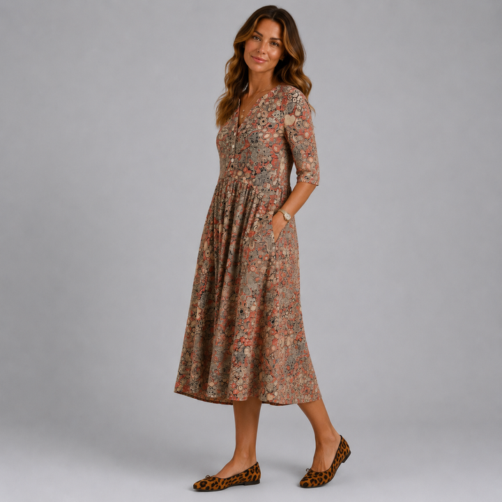 Harlow | Graceful V-Neck Midi