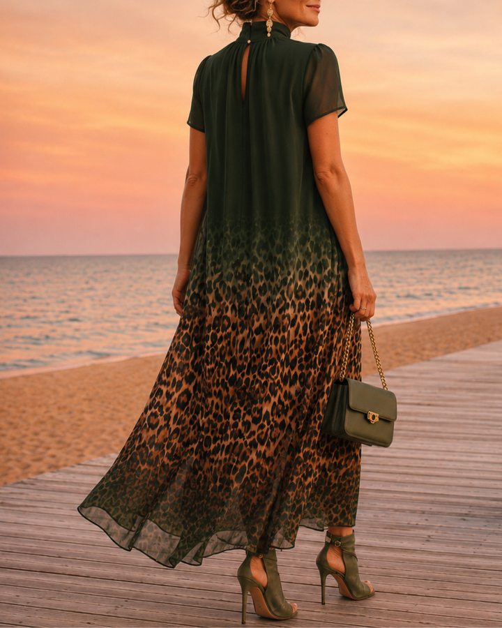 Vivienne | Leopard Gradient Maxi Dress