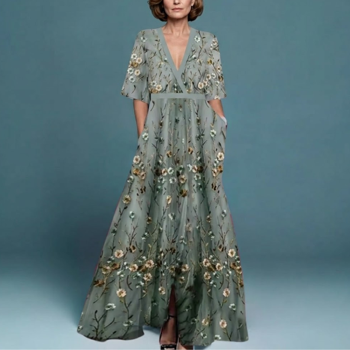 Eloria™ - Elegant Floral Wrap Dress