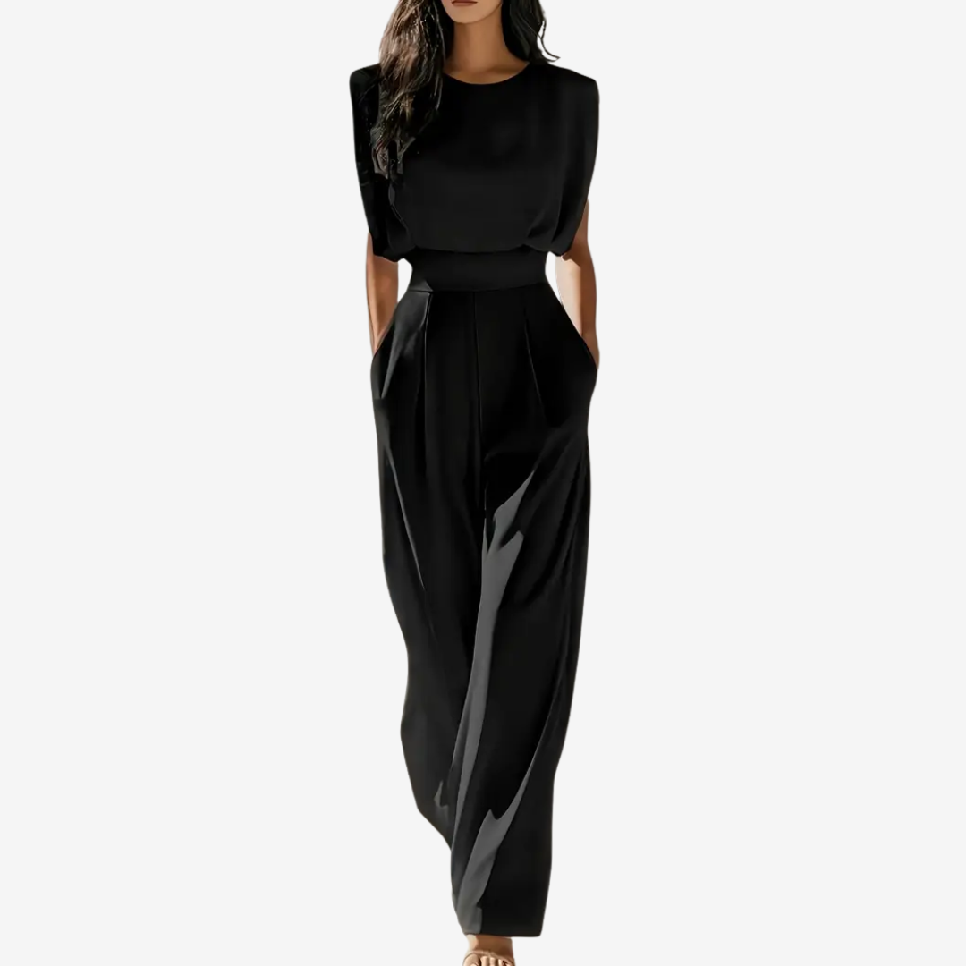 Aria™ | Elegant Belted Jumpsuit