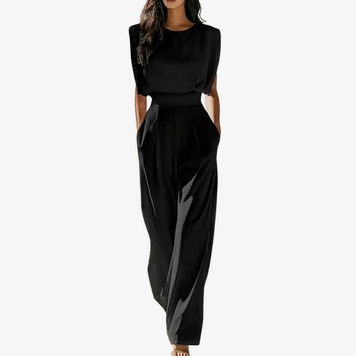 Aria™ | Elegant Belted Jumpsuit