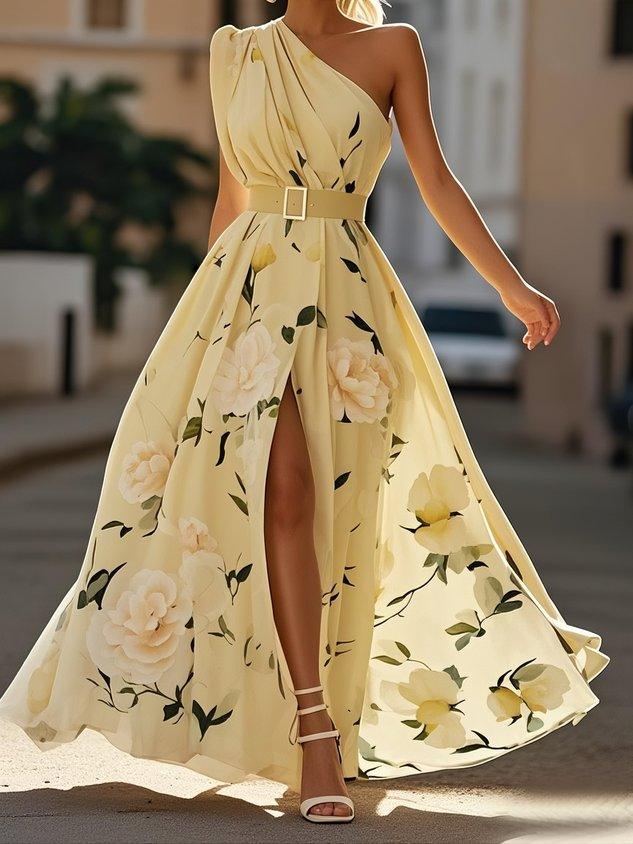 Julie | Floral One-Shoulder Maxi
