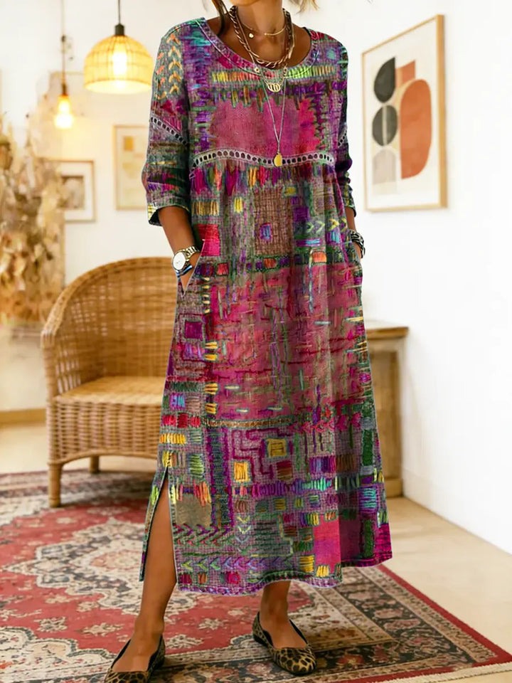 Manuela | Artistic Patchwork Dress