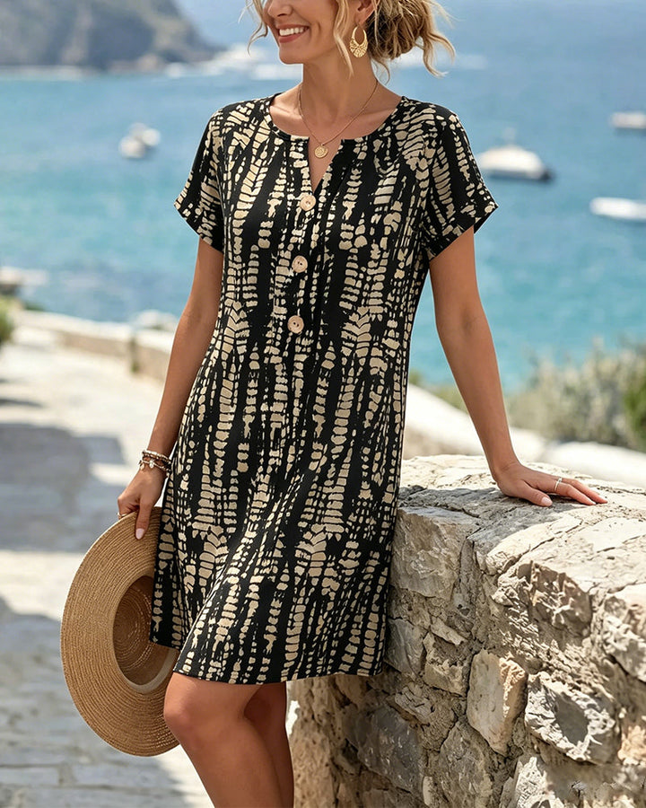 Sienna | Contrast Print Summer Dress