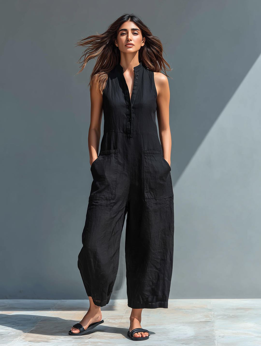 Marlowe | Sleeveless Linen Jumpsuit