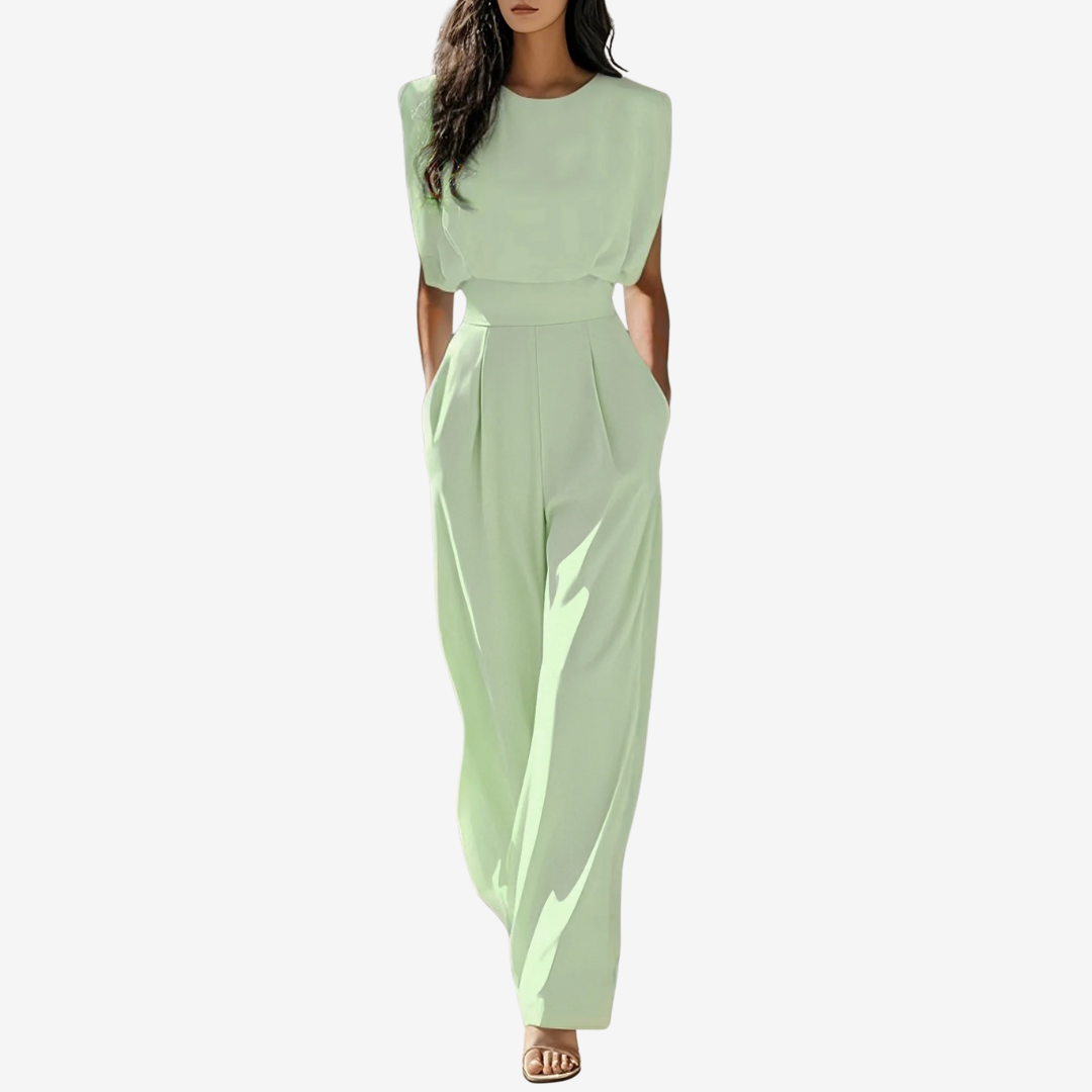 Aria™ | Elegant Belted Jumpsuit