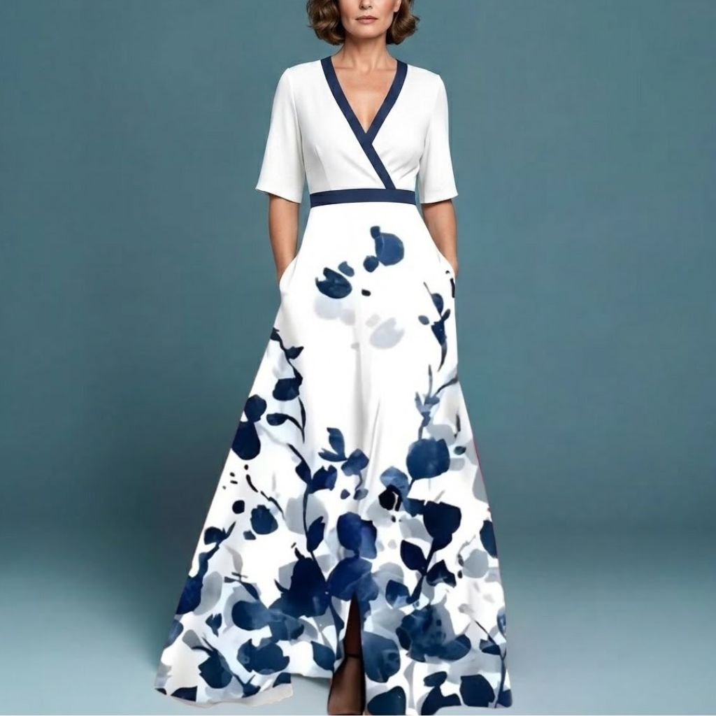 Eloria™ - Elegant Floral Wrap Dress