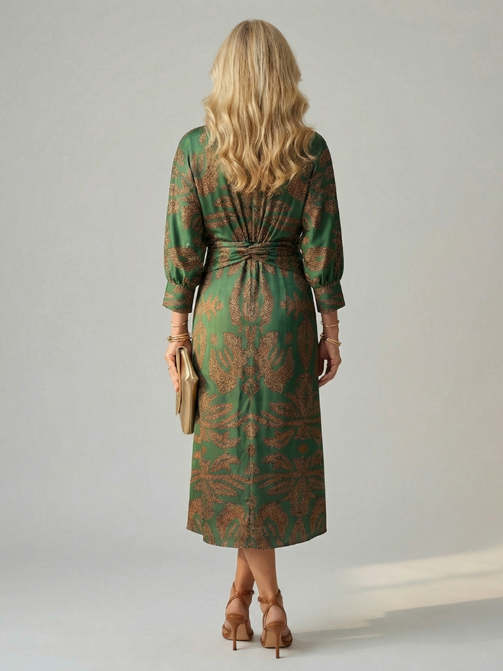 Falune | Elegant Printed Midi Dress