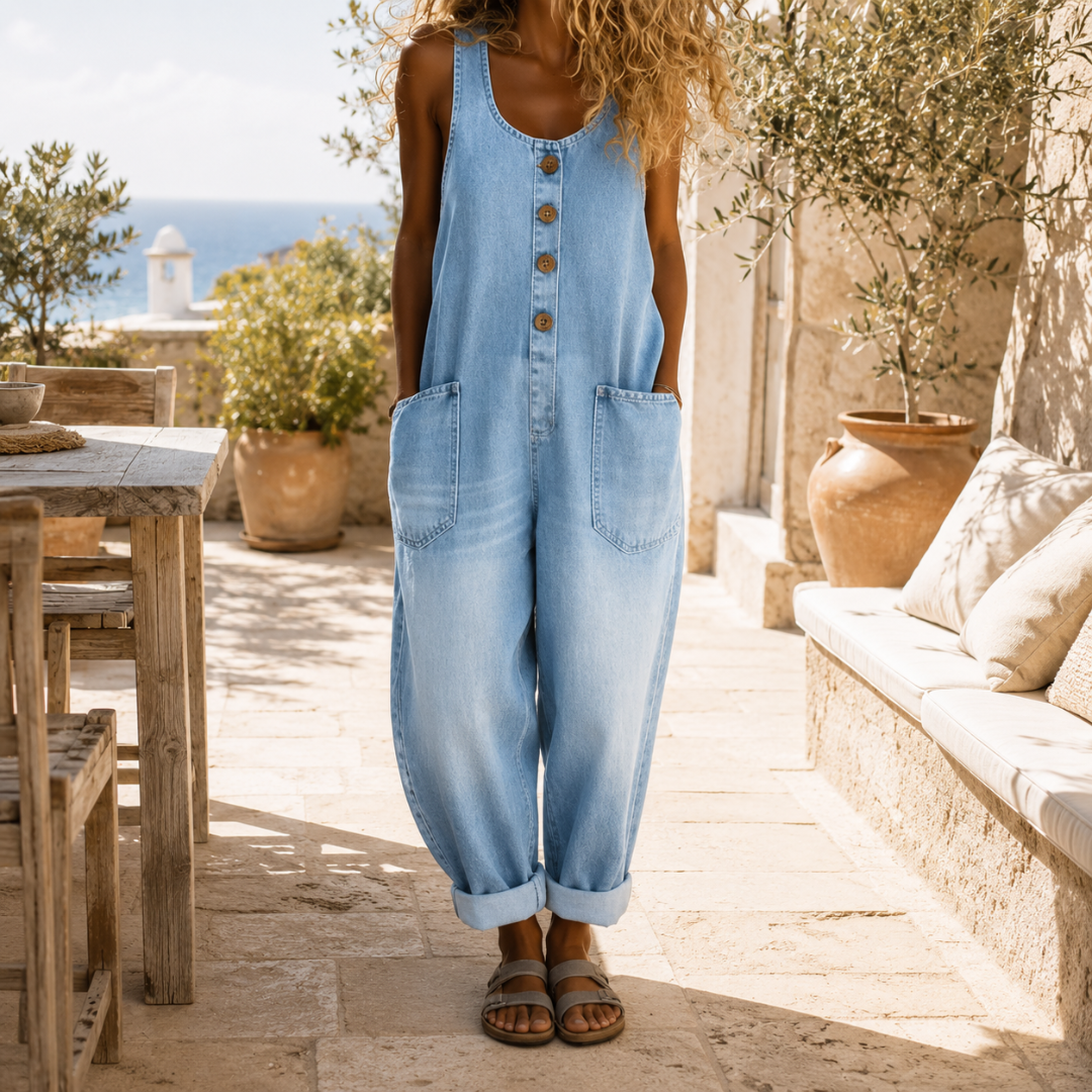 Sadie | Vintage Washed Denim Overalls