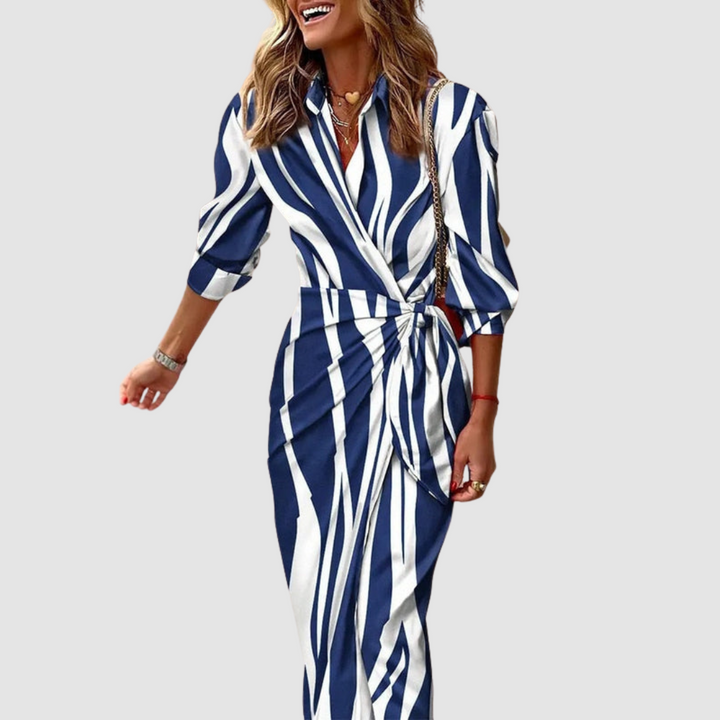 Emily™ | Elegant Striped Dress