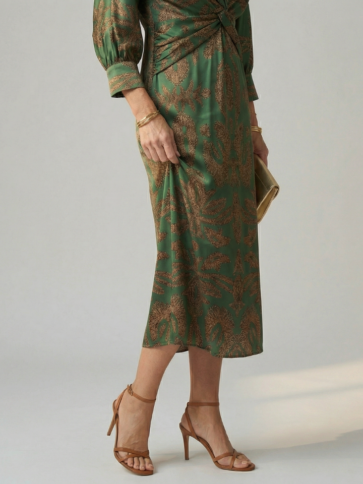 Falune | Elegant Printed Midi Dress