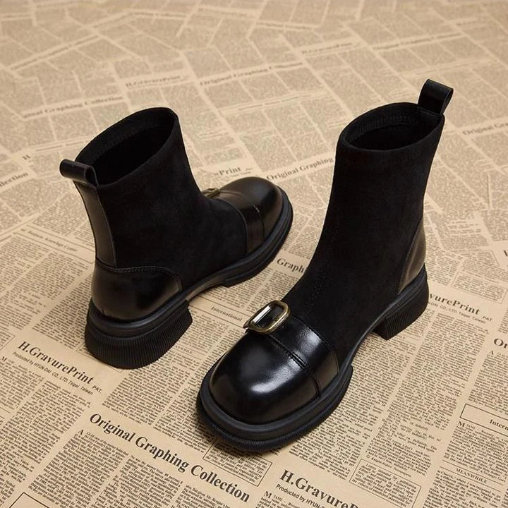 SCARLET – BUCKLE ANKLE BOOTS