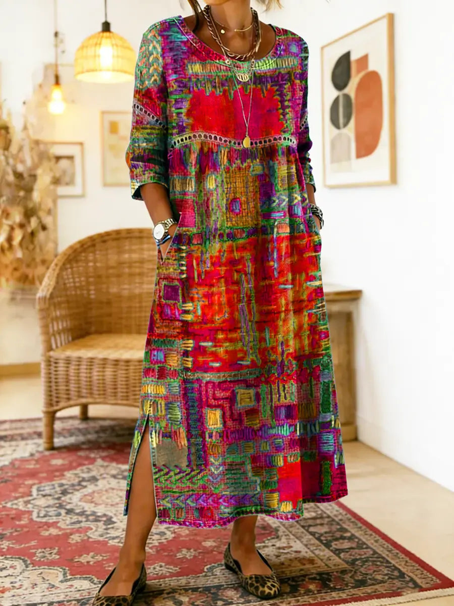 Manuela | Artistic Patchwork Dress
