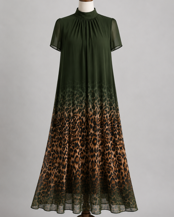 Vivienne | Leopard Gradient Maxi Dress