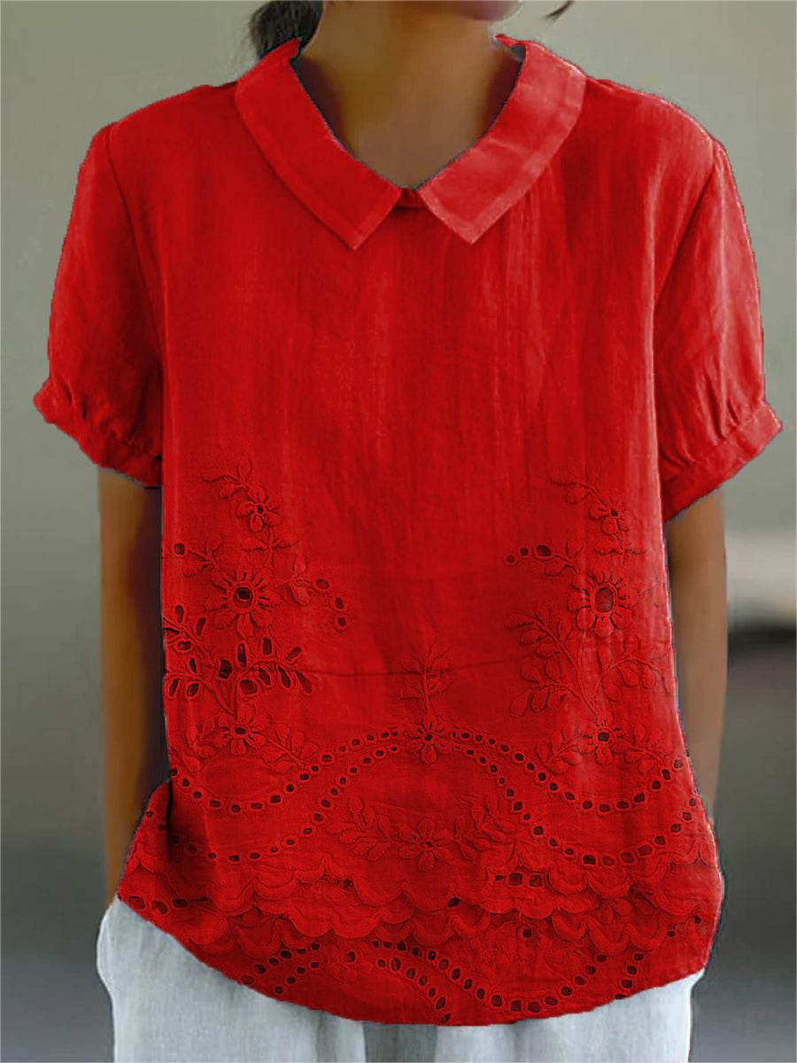 Elise™ | Flattering Embroidered Blouse