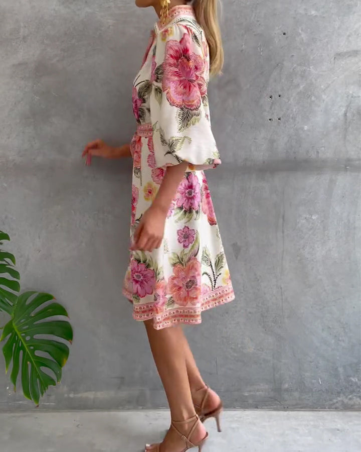 Rosalie | Floral Button Midi Dress