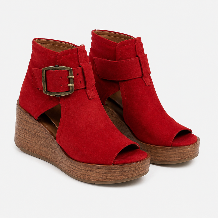 Orélisse | Open-Toe Wedge Boots