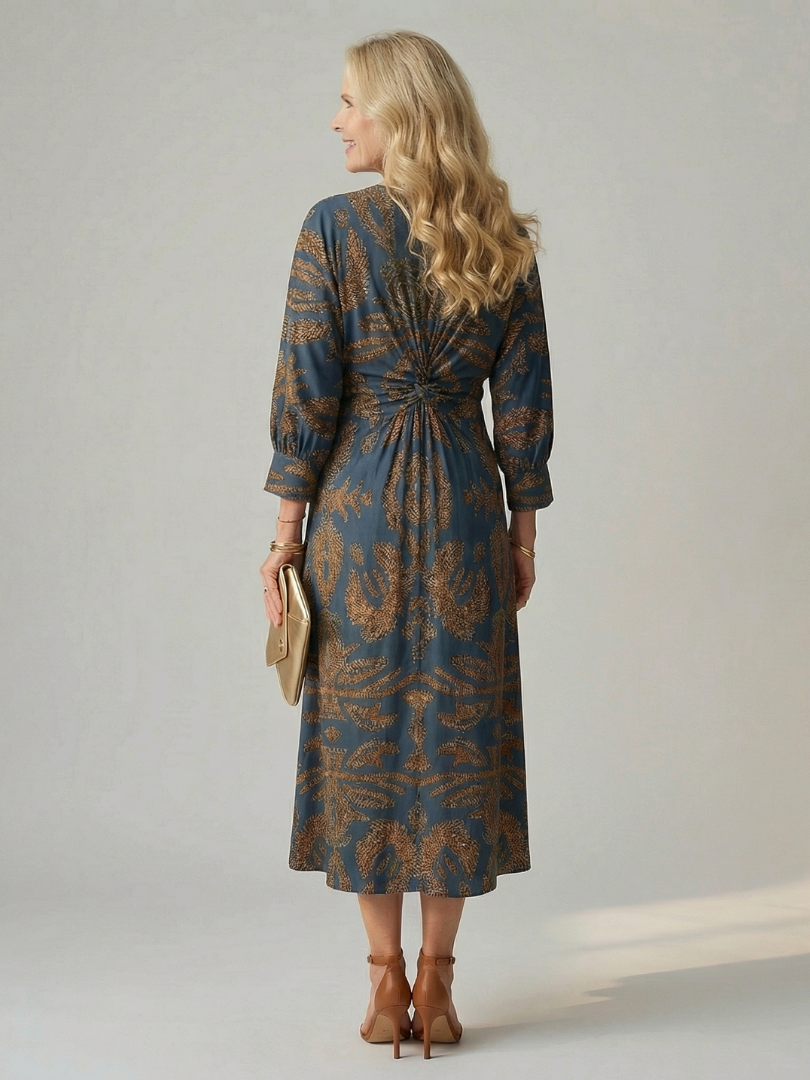 Falune | Elegant Printed Midi Dress