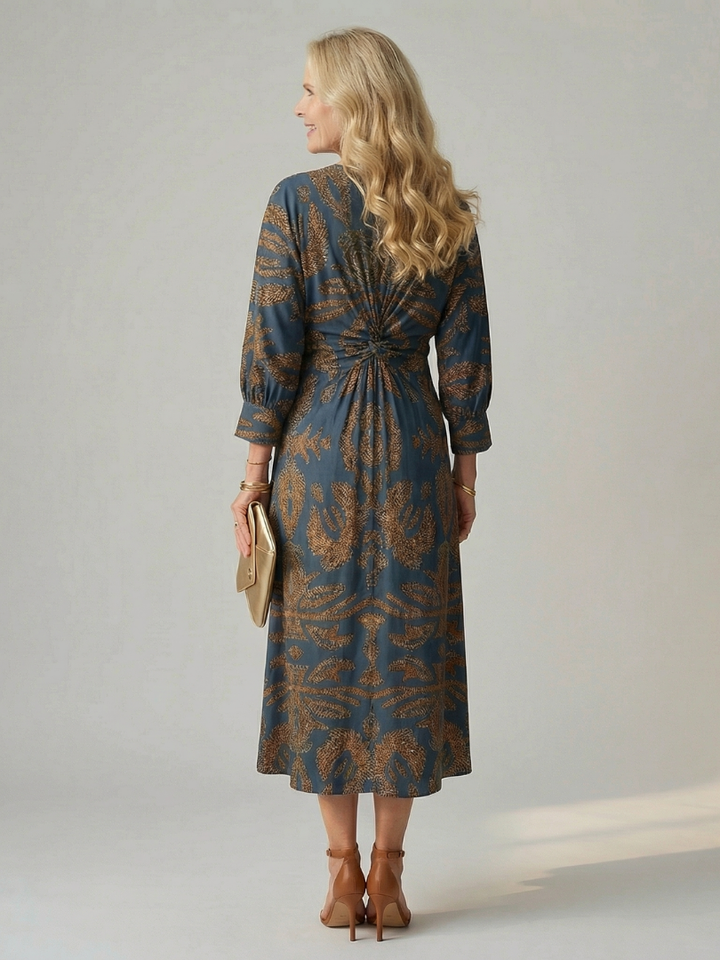 Falune | Elegant Printed Midi Dress