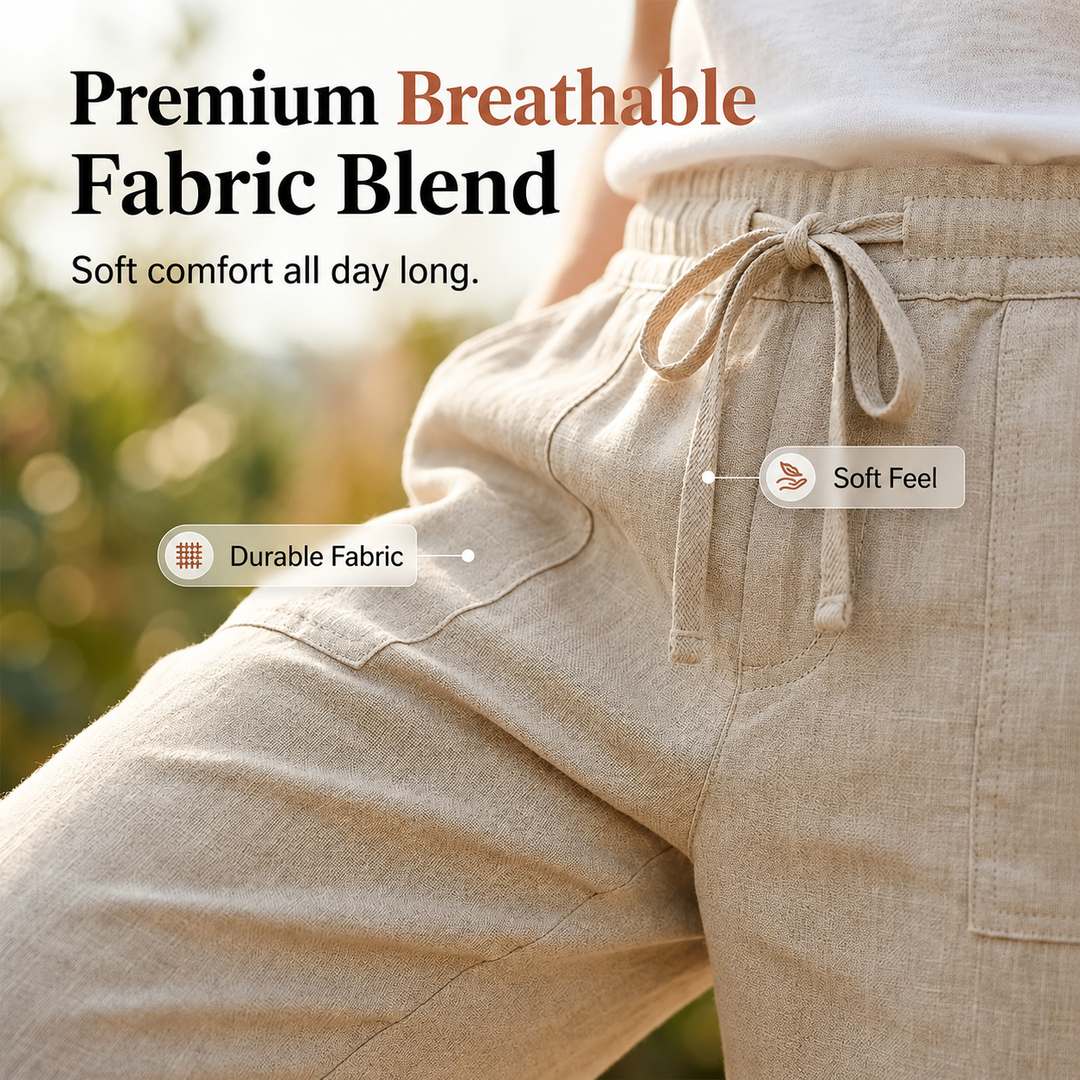 Laluna | Cotton Linen Comfort Shorts