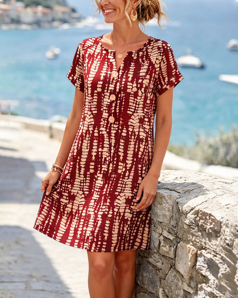 Sienna | Contrast Print Summer Dress