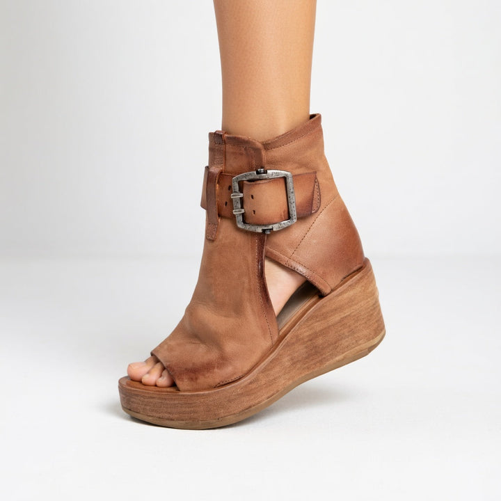Orélisse | Open-Toe Wedge Boots