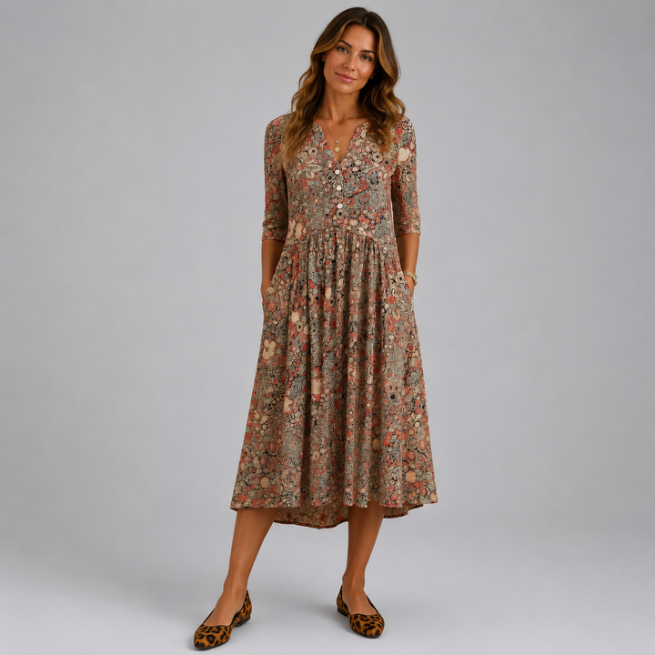 Harlow | Graceful V-Neck Midi