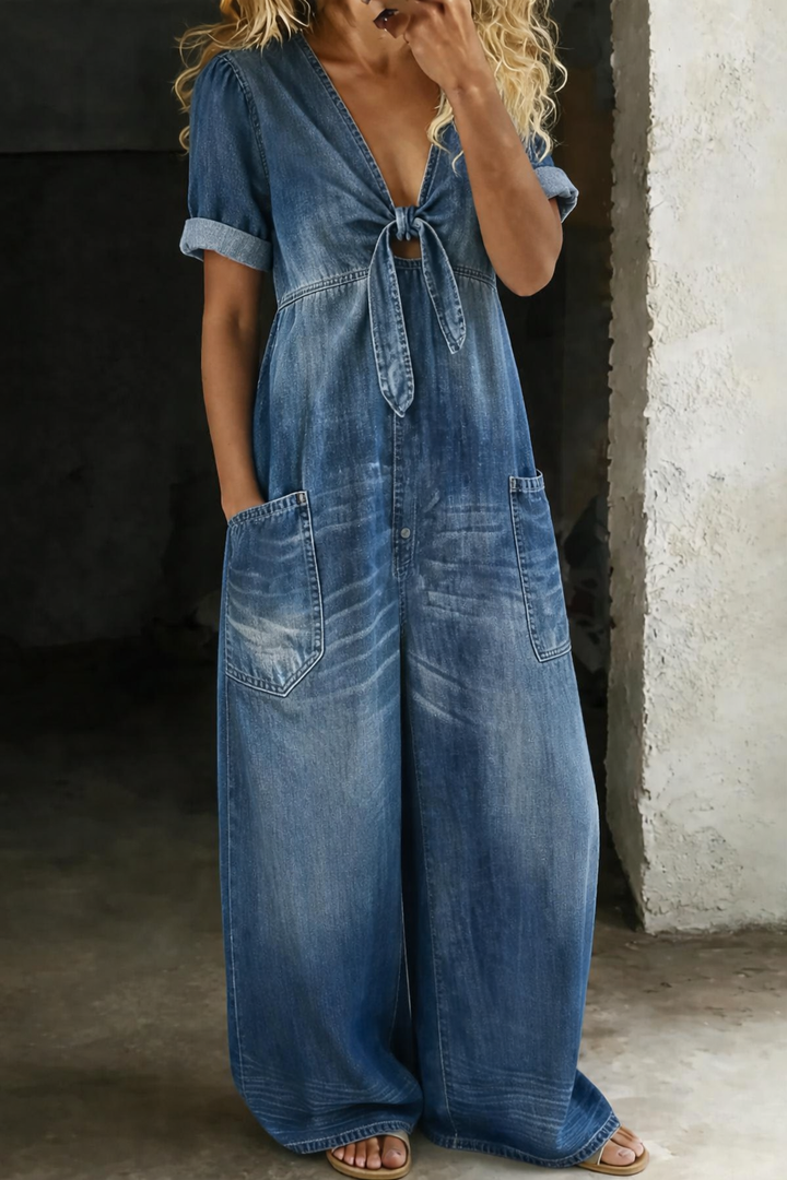 Maya | Relaxed Denim Jumpsuit
