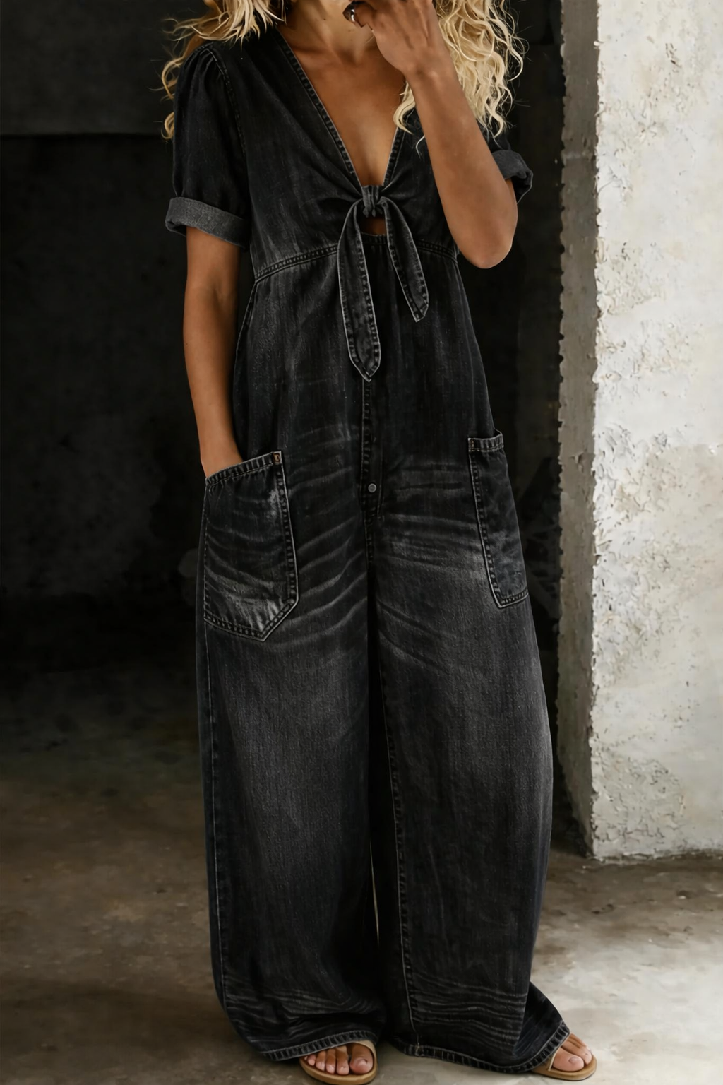 Maya | Relaxed Denim Jumpsuit