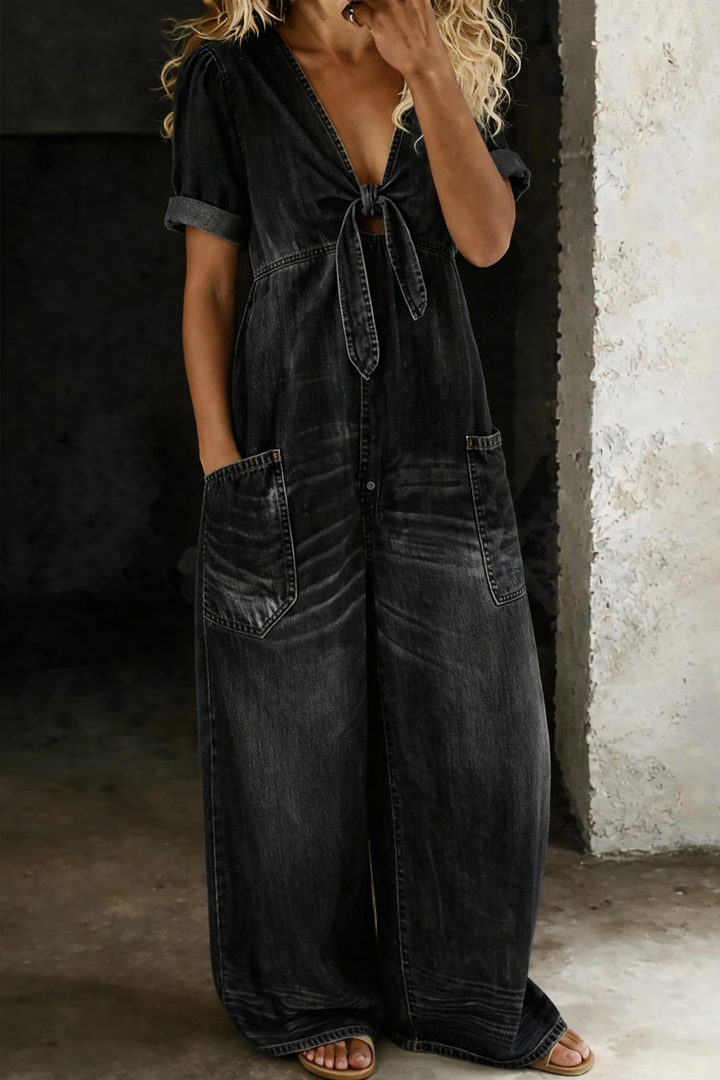 Maya | Relaxed Denim Jumpsuit