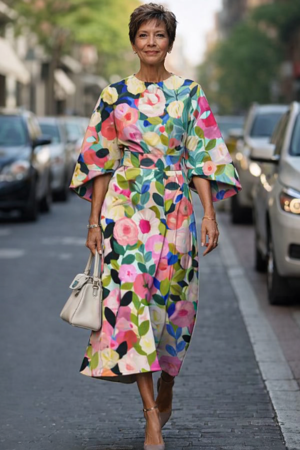 Moxlan | Elegant Floral Dress