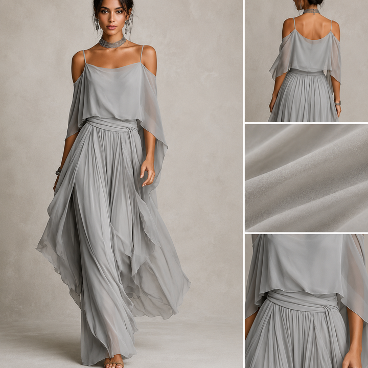 Celeste | Elegant Chiffon Set