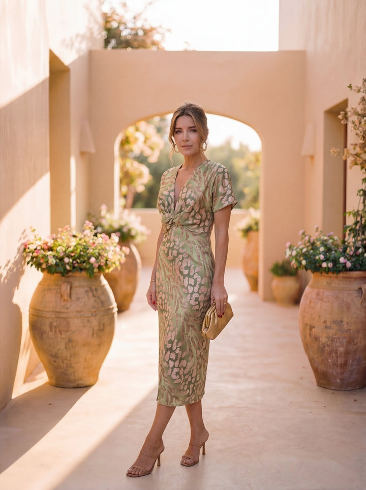 Elodie | Elegant Wrap Midi Dress