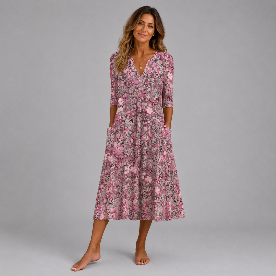 Harlow | Graceful V-Neck Midi