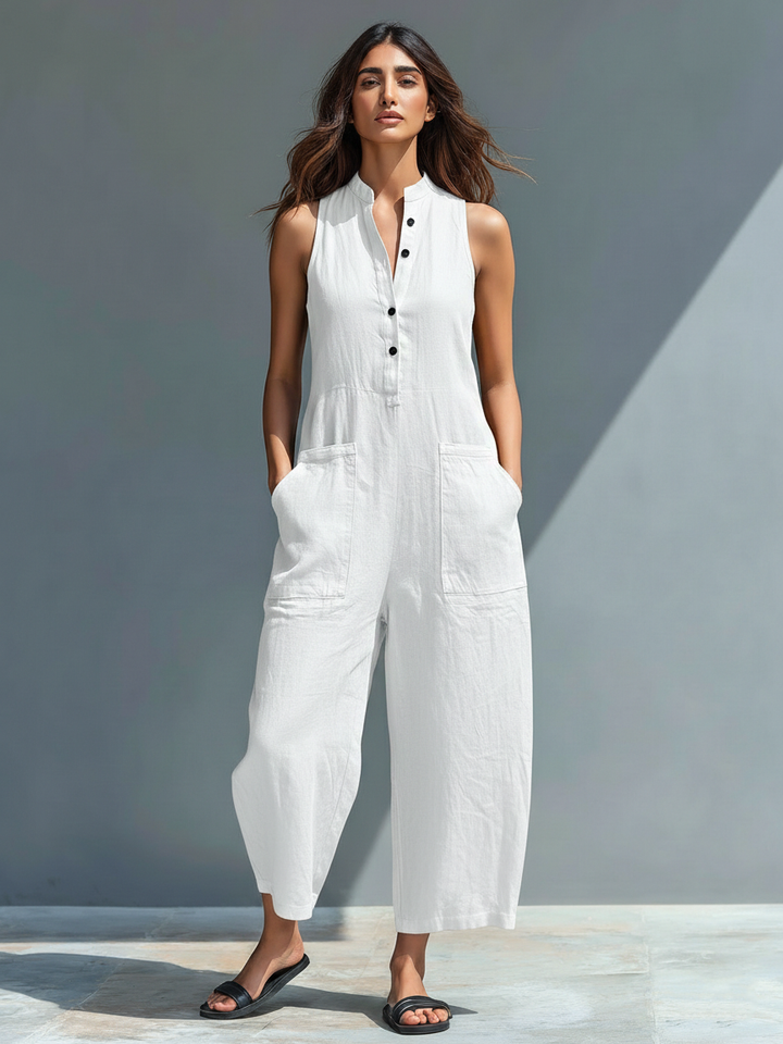 Marlowe | Sleeveless Linen Jumpsuit