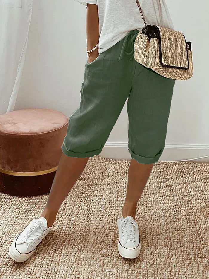 Laluna | Cotton Linen Comfort Shorts