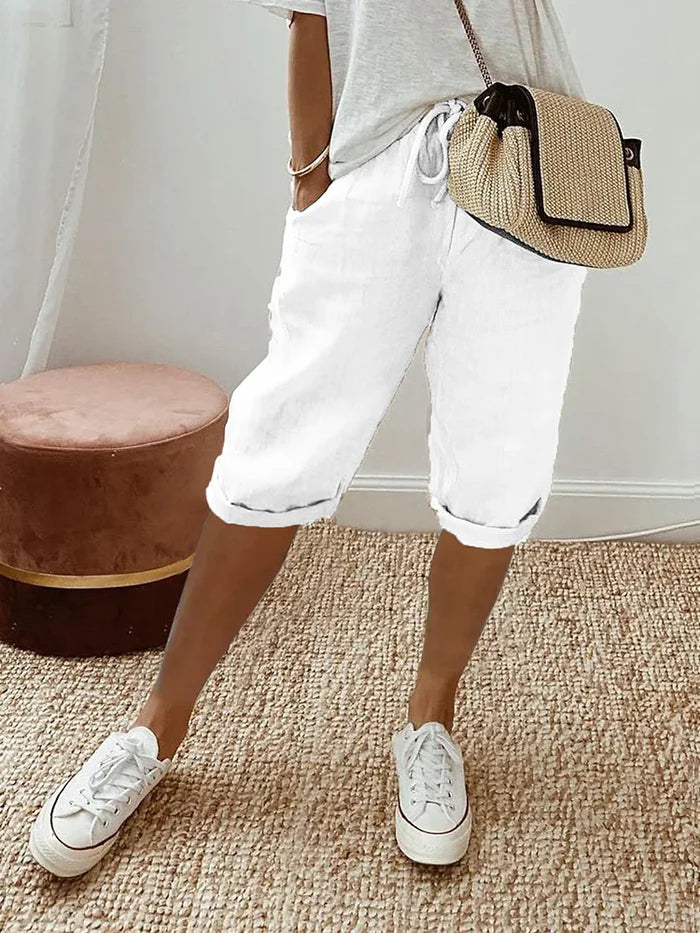 Laluna | Cotton Linen Comfort Shorts