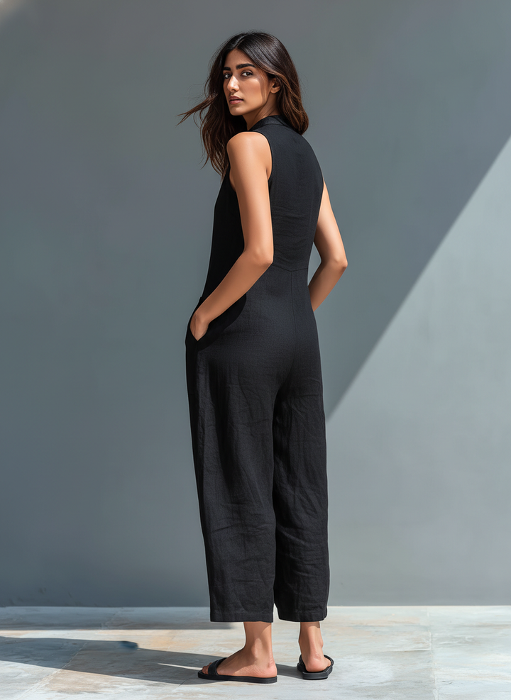 Marlowe | Sleeveless Linen Jumpsuit