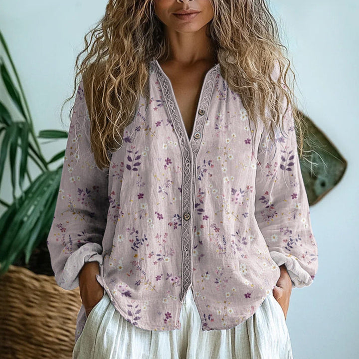 Brianna™ | Elegant Vintage Floral Shirt