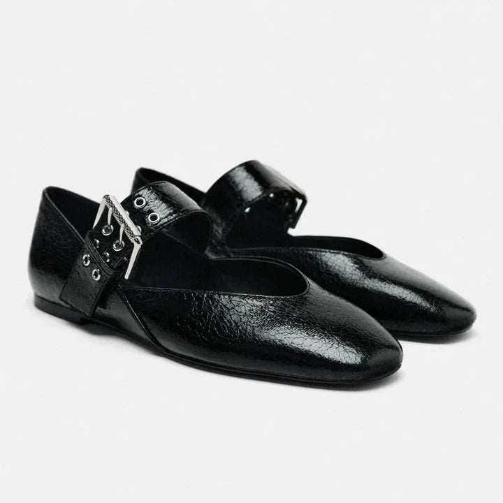 Sylvia | Buckle Strap Ballet Flats
