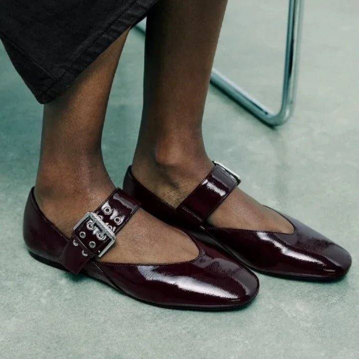 Sylvia | Buckle Strap Ballet Flats