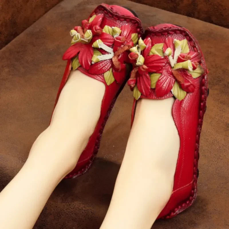 Flora | Floral Leather Mules